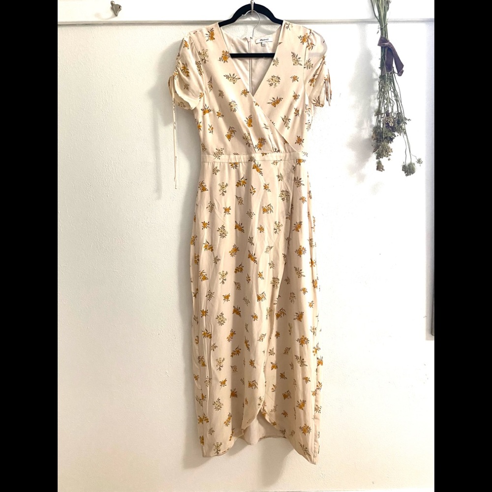 Madewell Country Floral Silk Dress